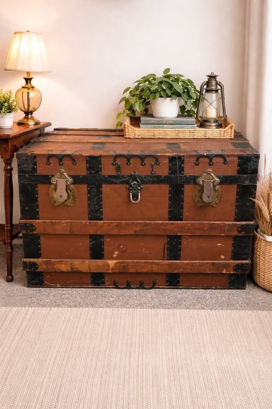Flat-Top Steamer Trunk