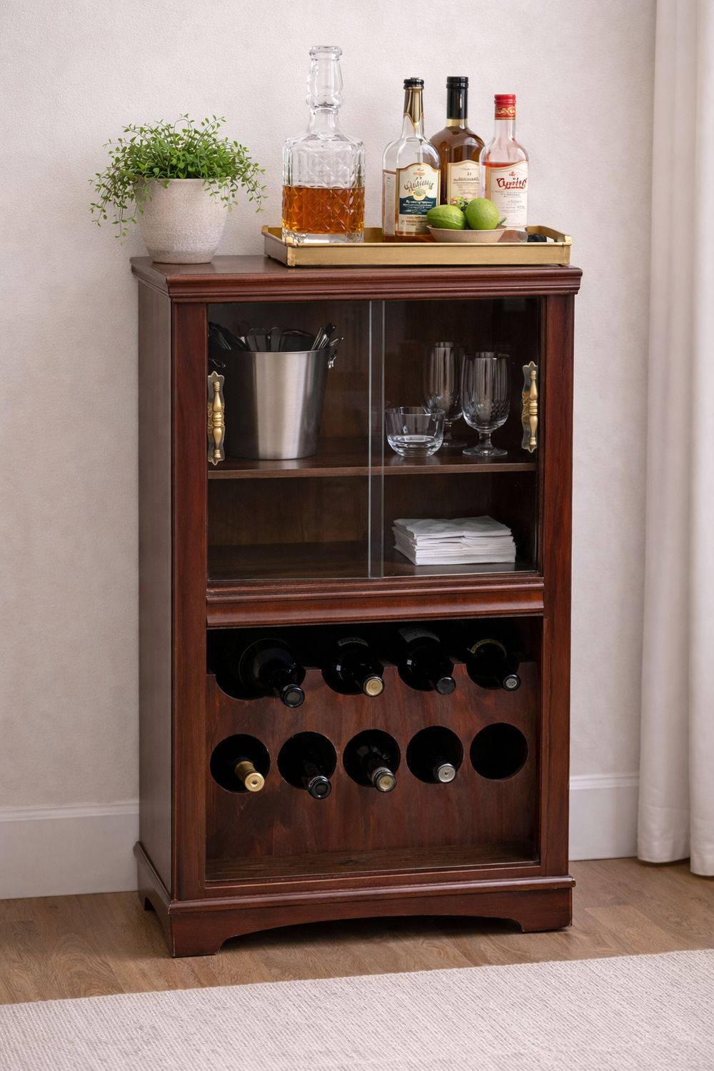 Vintage Wooden Wine Cabinet