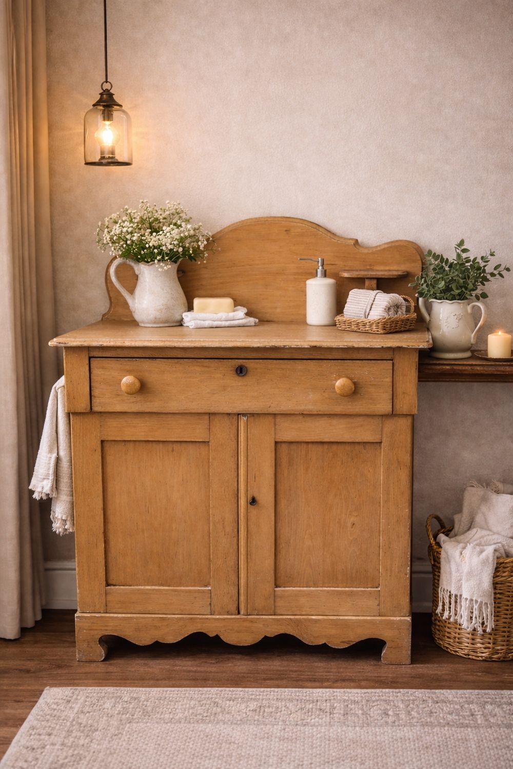 Antique Wooden Washstand