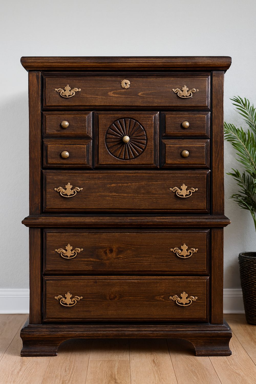 Old Tavern Style Highboy Dresser