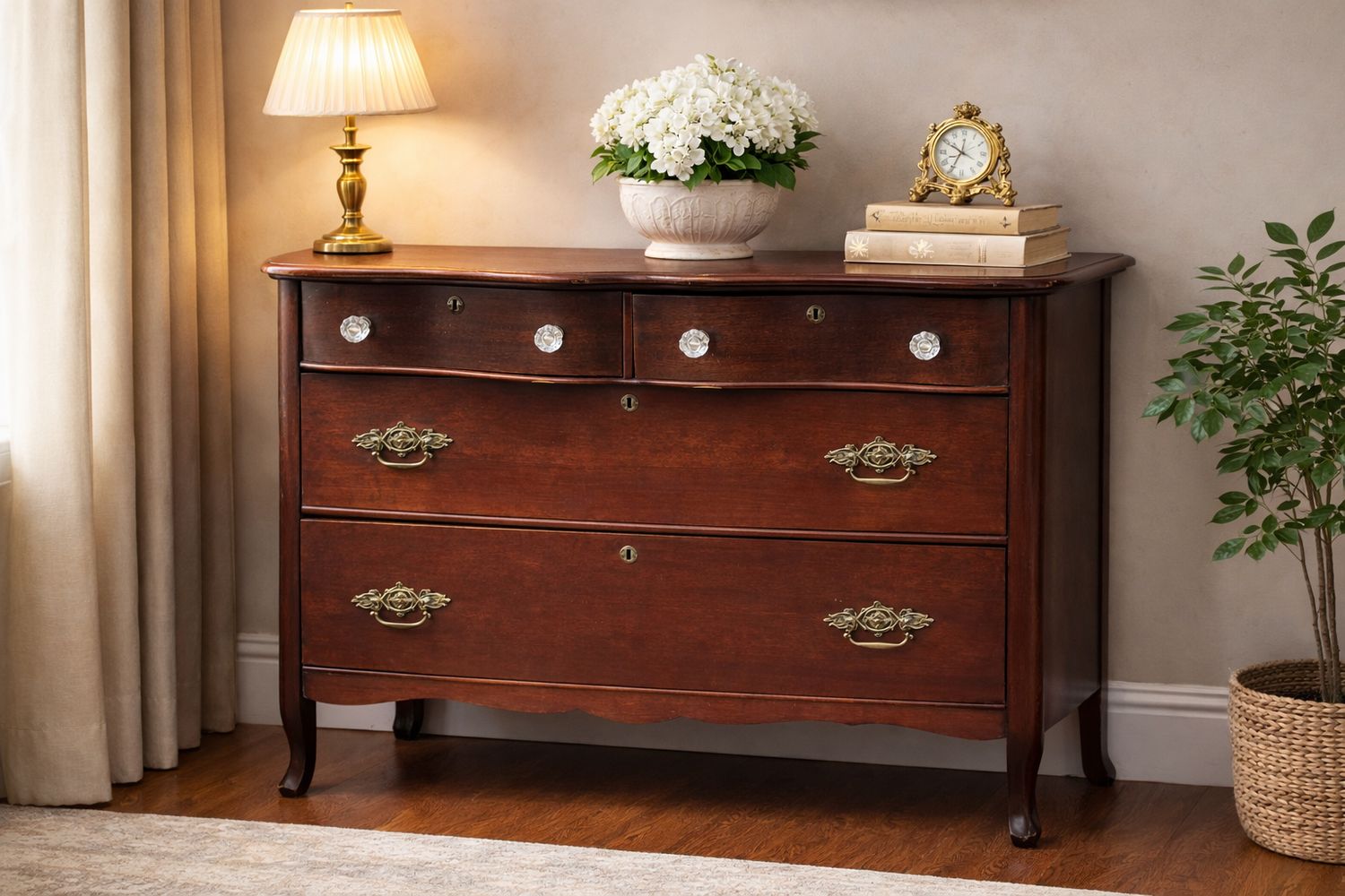 Vintage Serpentine-Front Chest