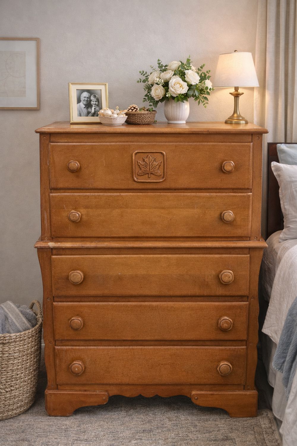 Virginia House Maple Tallboy Dresser