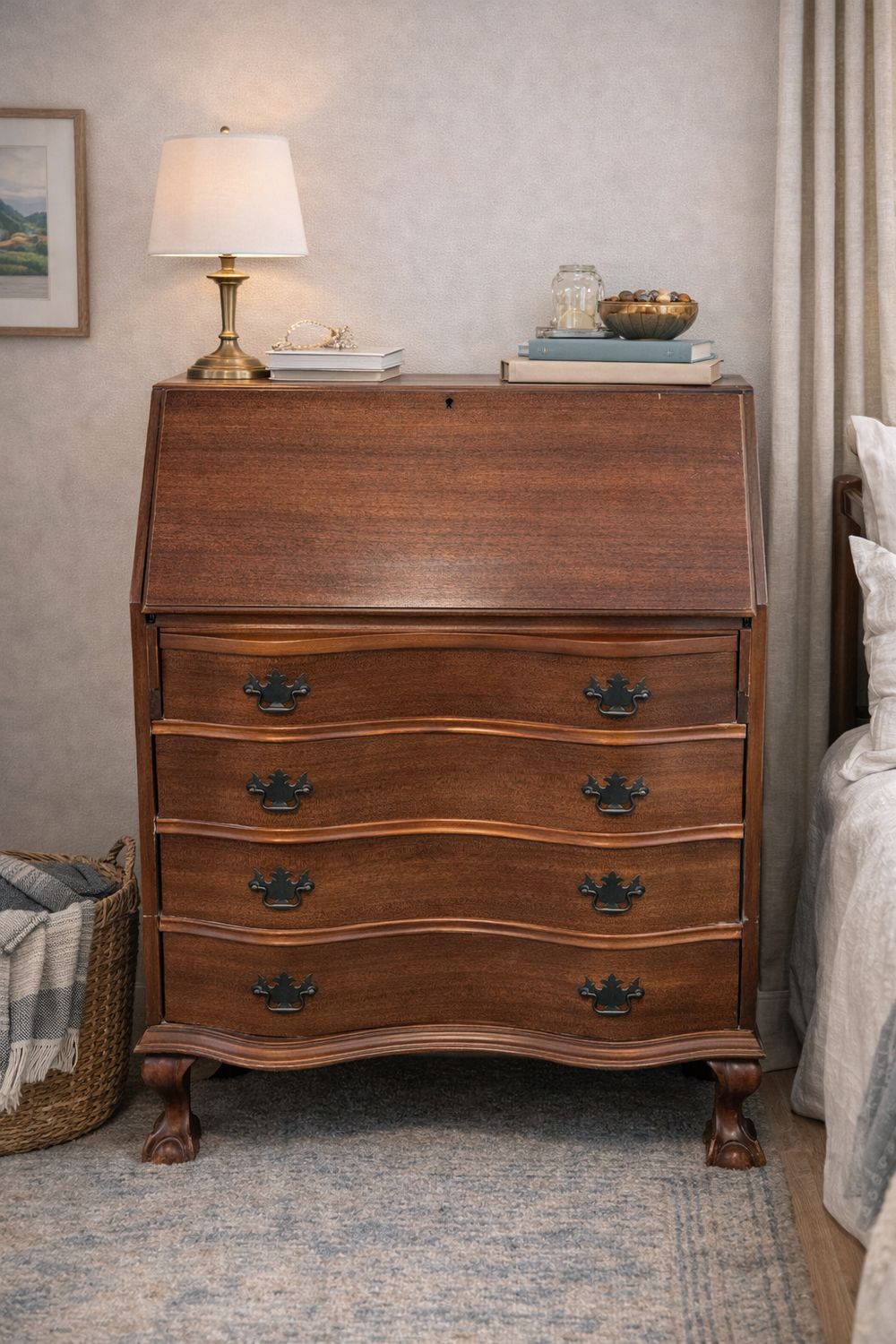 Vintage Chippendale-Style Secretary Desk Vintage Chippendale-Style Secretary Desk