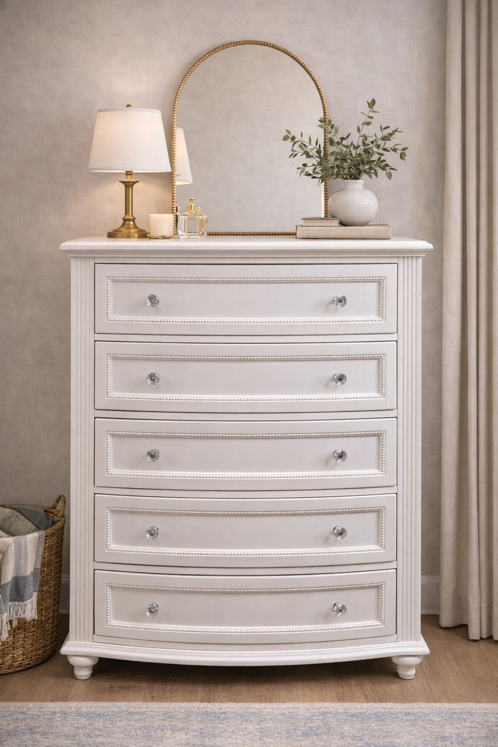 White 5 Drawer Dresser