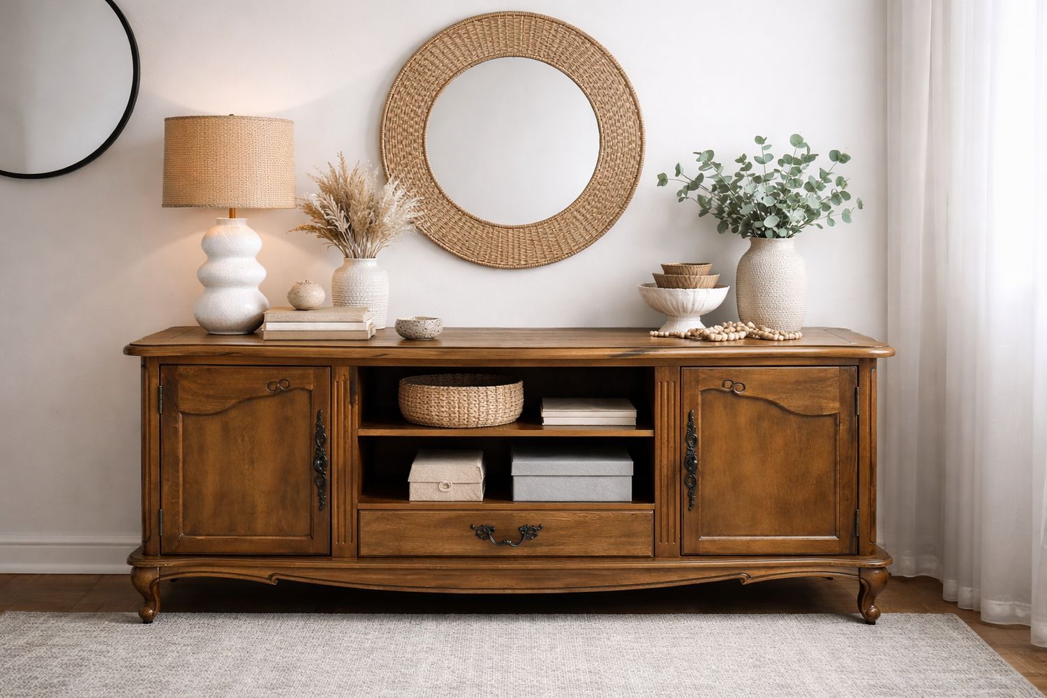 French Provincial Style Media Console