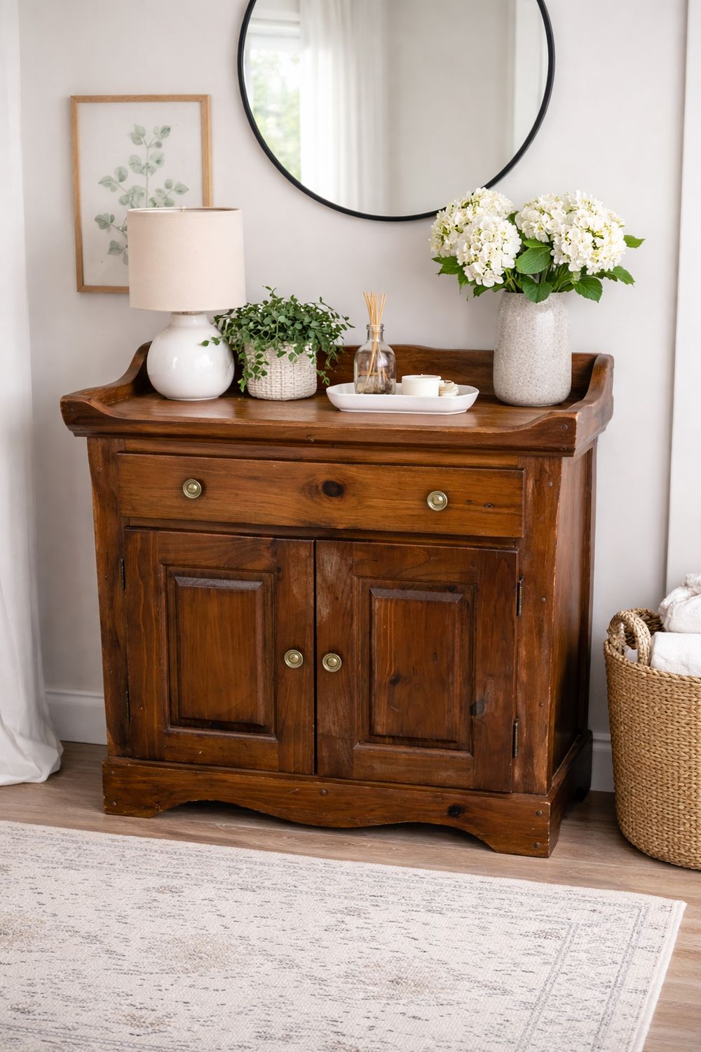 Vintage Wood Dry Sink Vintage Wood Dry Sink