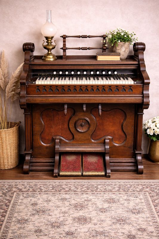 Antique C.B. Hunt & Co. Pump Organ