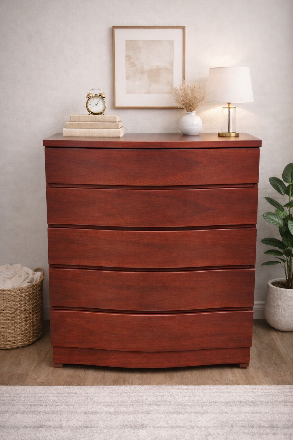 Vintage Bow Front Dresser