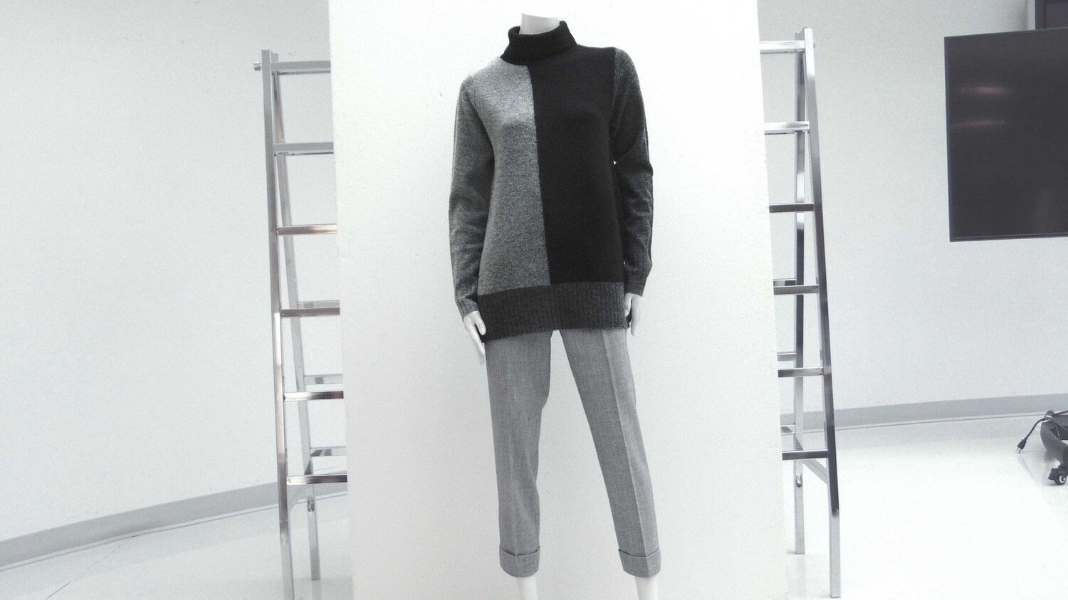 Black/Grey Colour Block Sweater