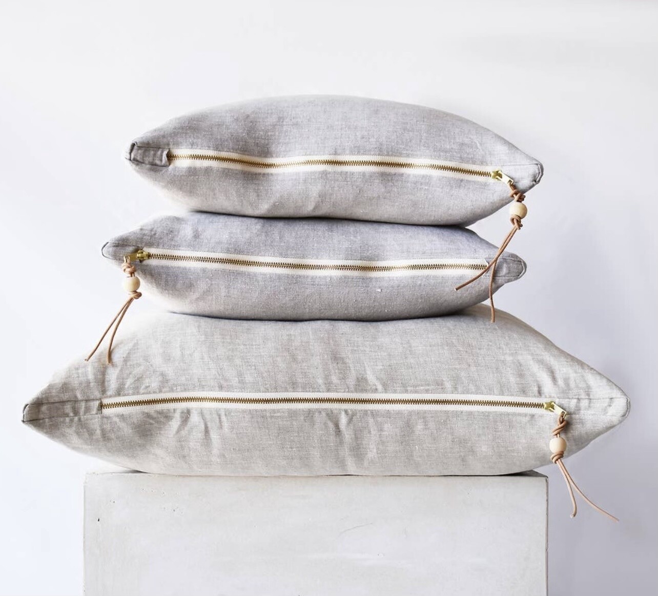 20&quot;x20&quot;  Cozy Oatmeal Linen Pillow