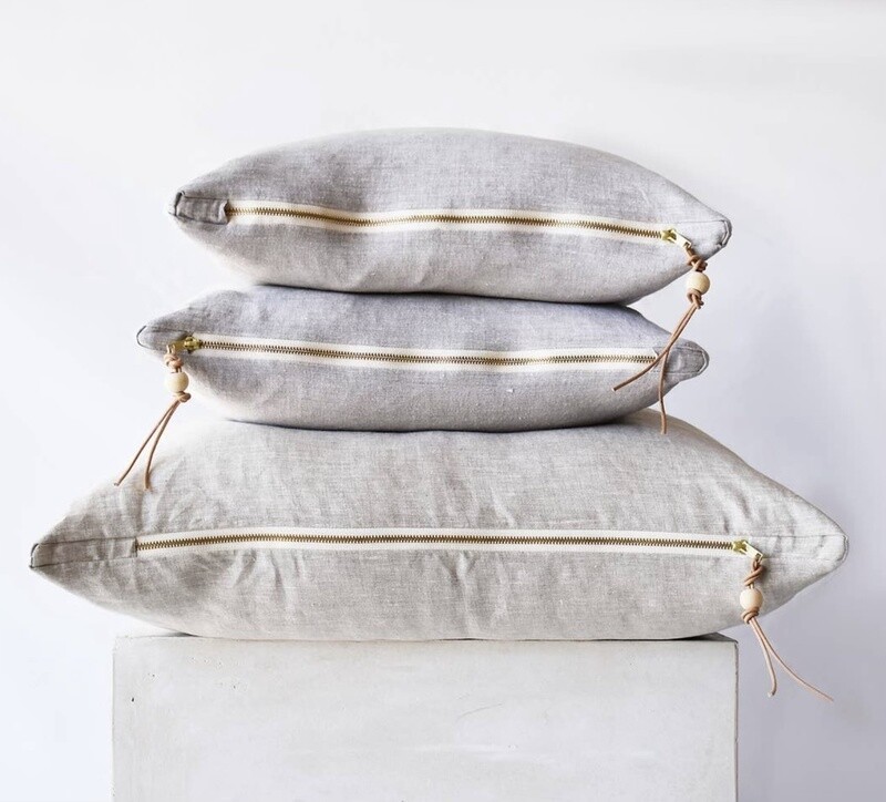 20&quot;x20&quot;  Cozy Oatmeal Linen Pillow