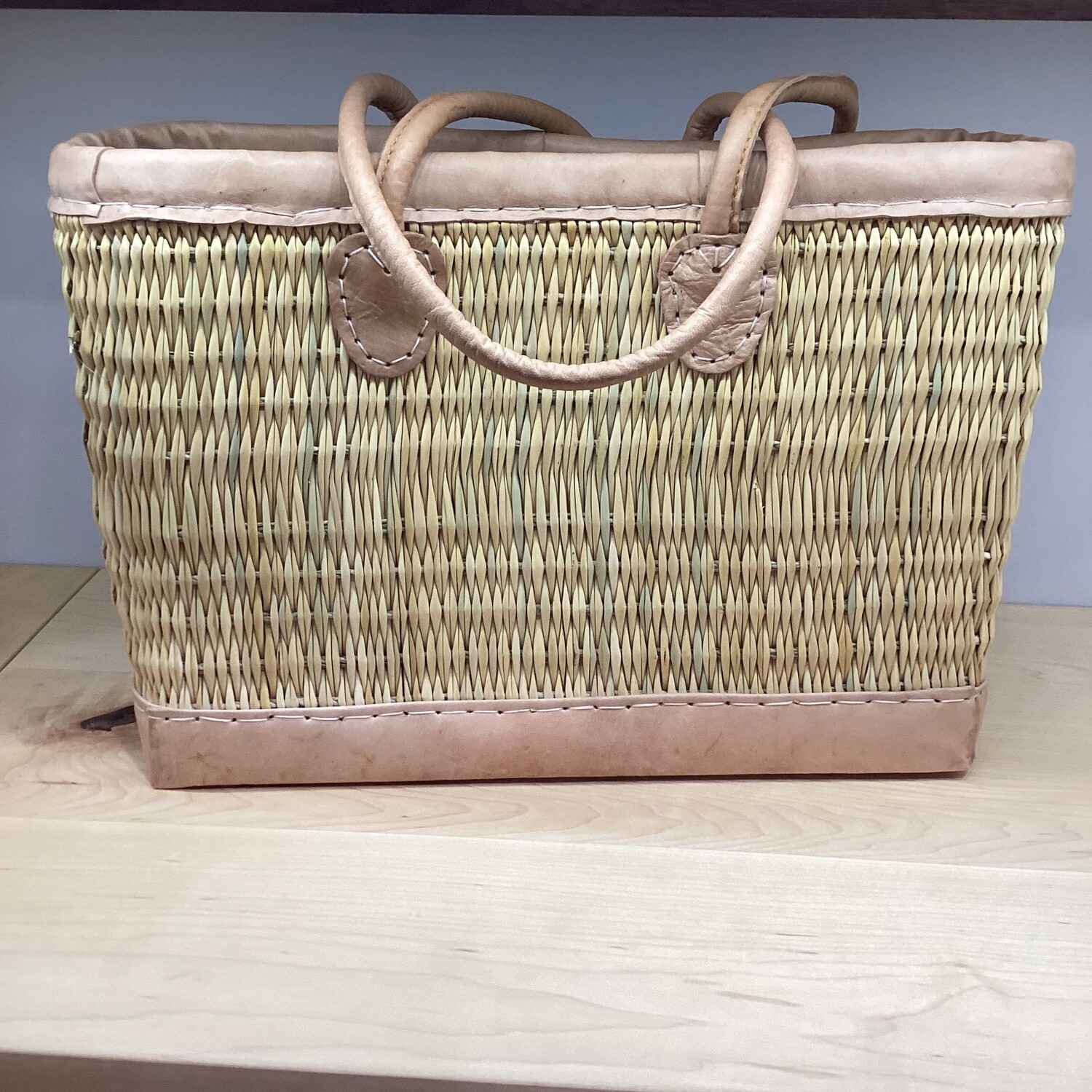 Leather Trimmed Tote