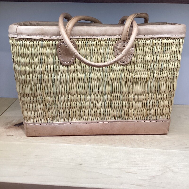 Leather Trimmed Tote