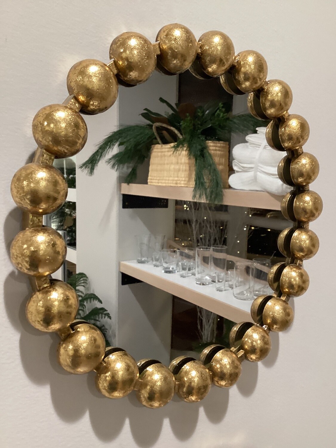 golden bead mirror 14”