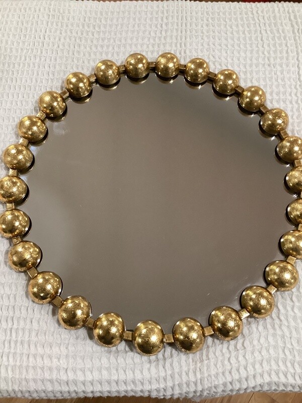 Golden bead mirror 17”