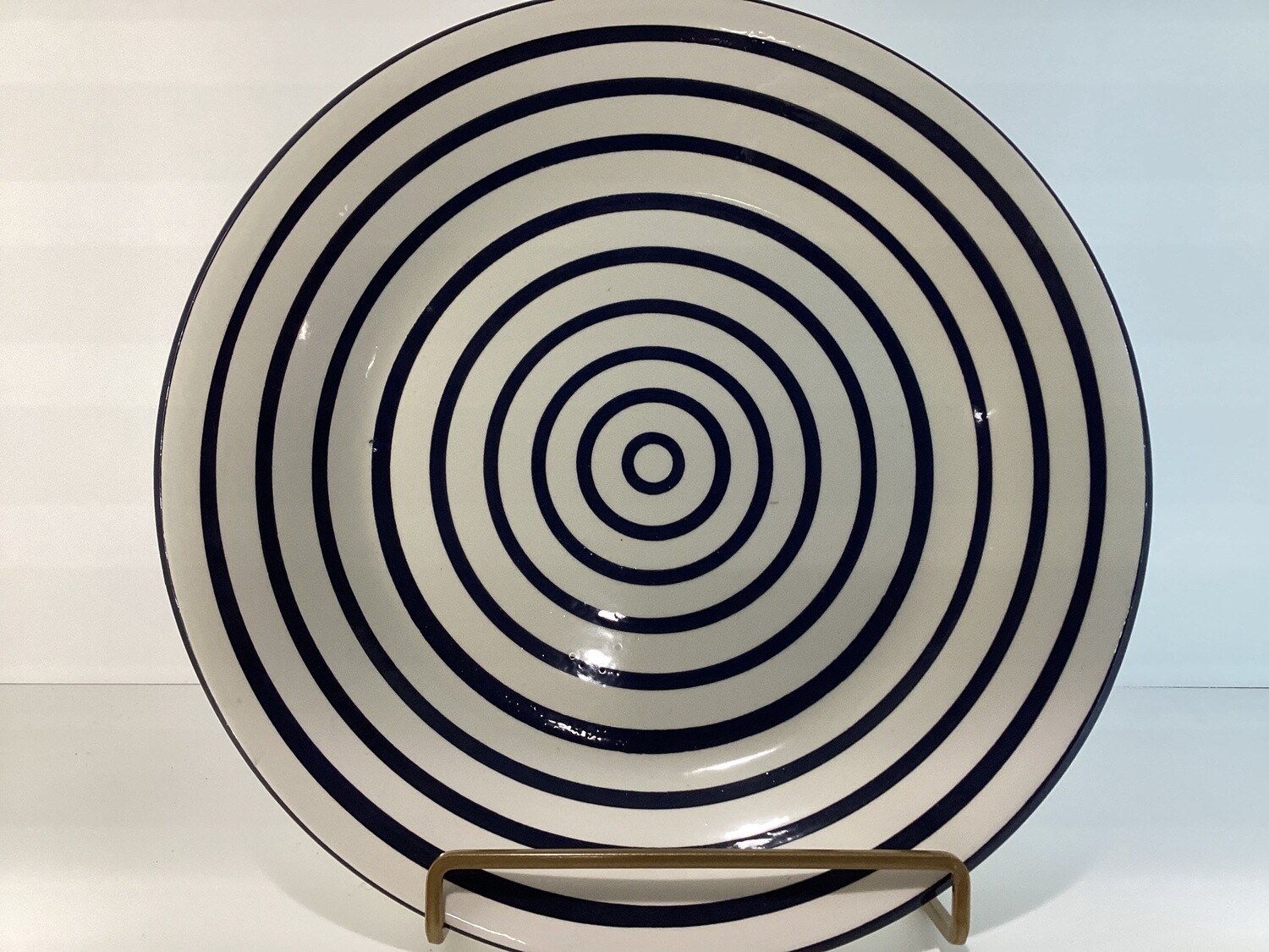 Black Striped Dinner Plate  (11”)