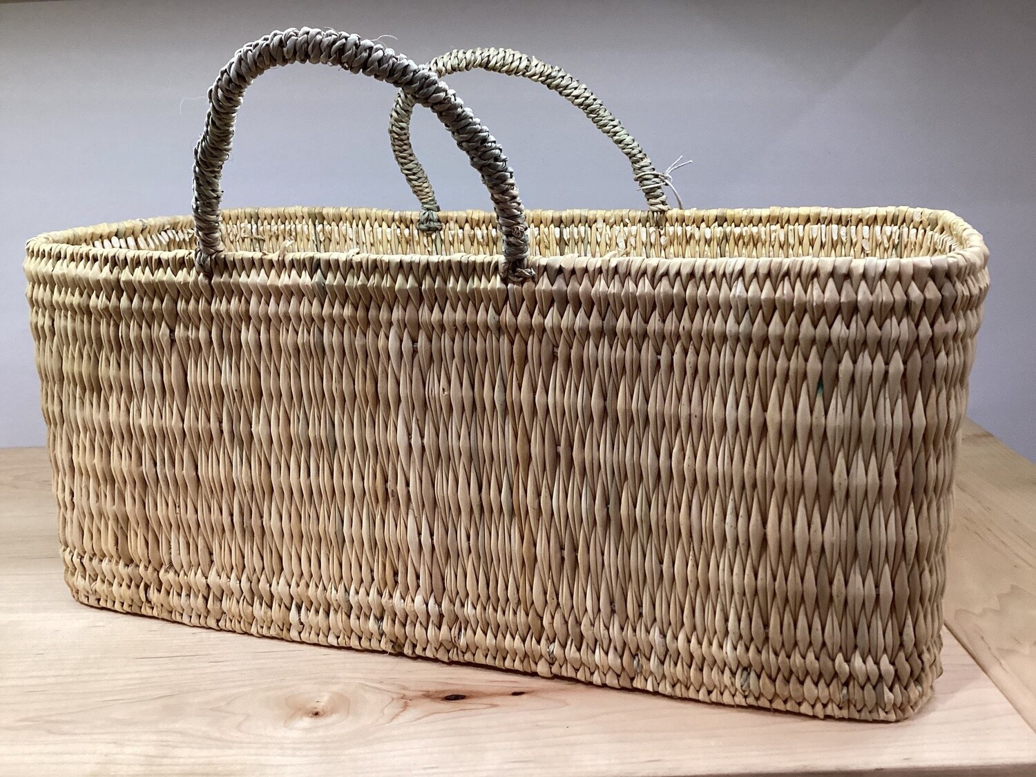 Large reed storage basket
