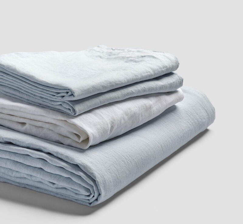 French Flax/ Duvet Linen Bundle: Lake Blue