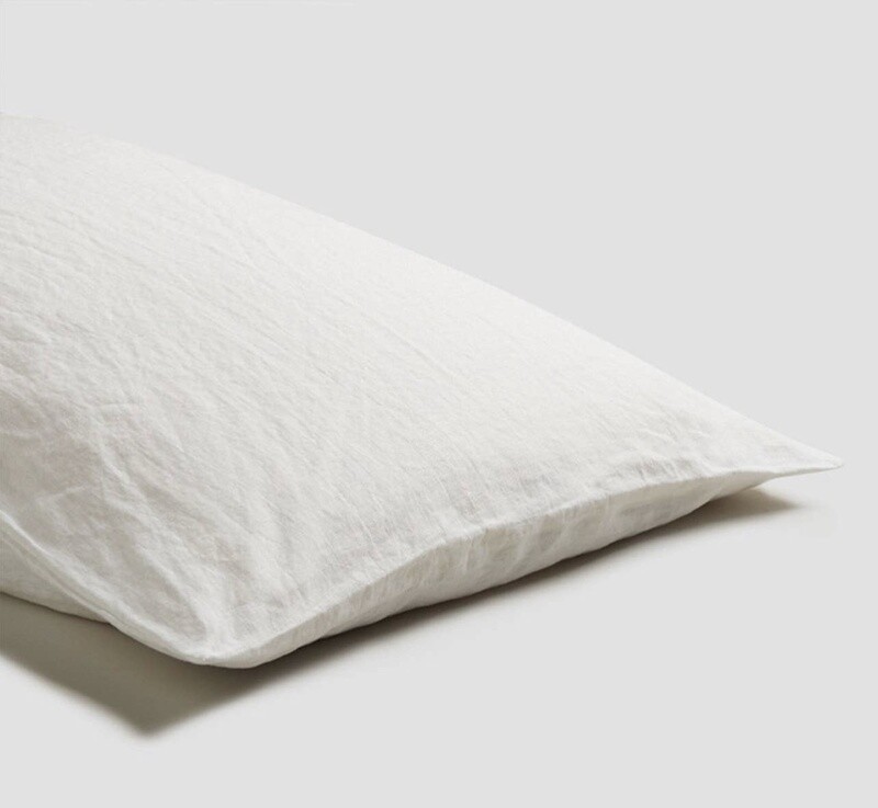 French Flax / Linen Sheet Set:  White