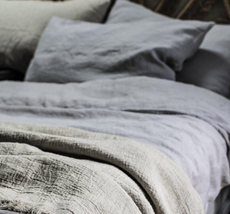 French Flax /  Duvet Linen Bundle : Dove Gray