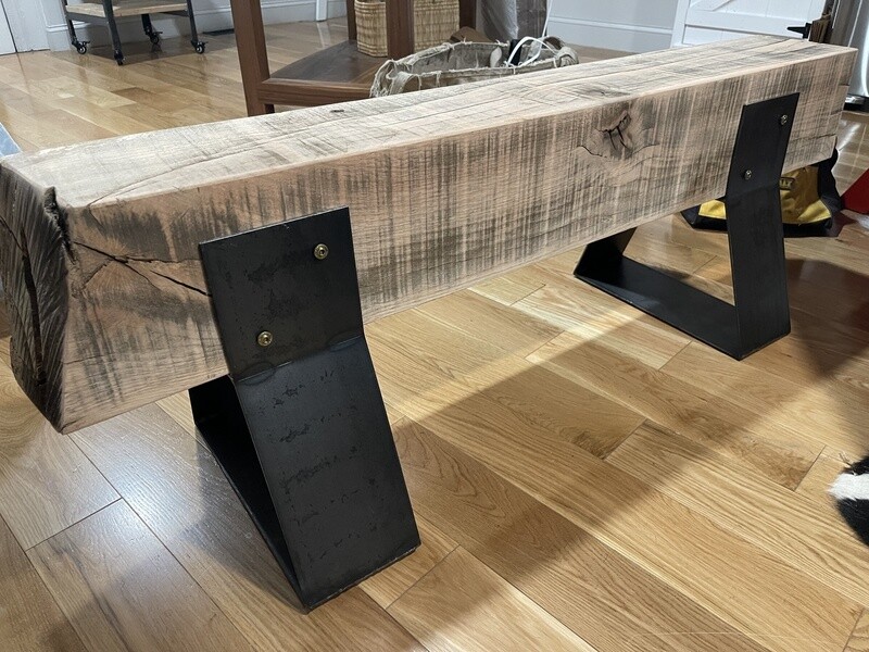 Rustic Beam Bench