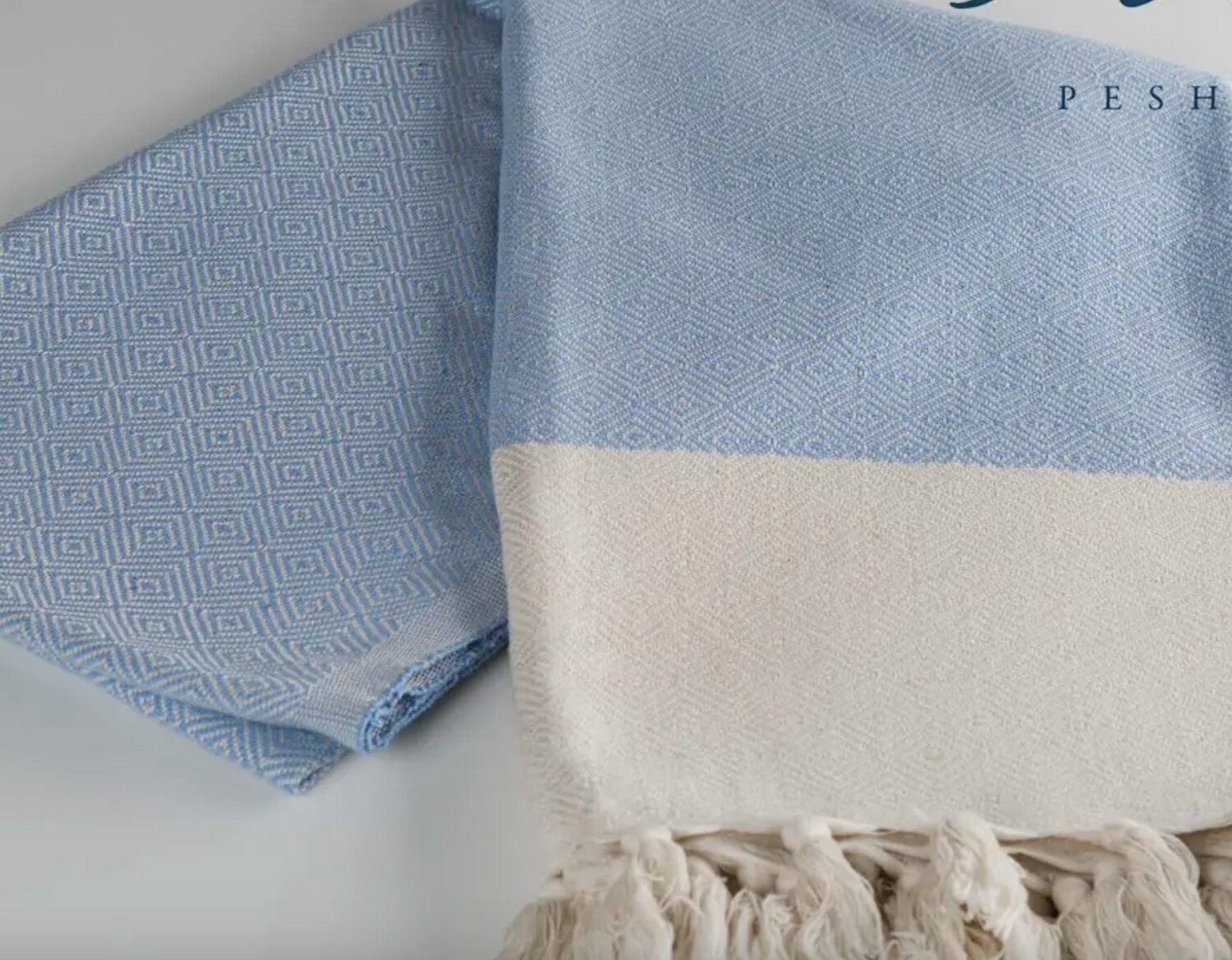 Boho Bath Towel (light blue)