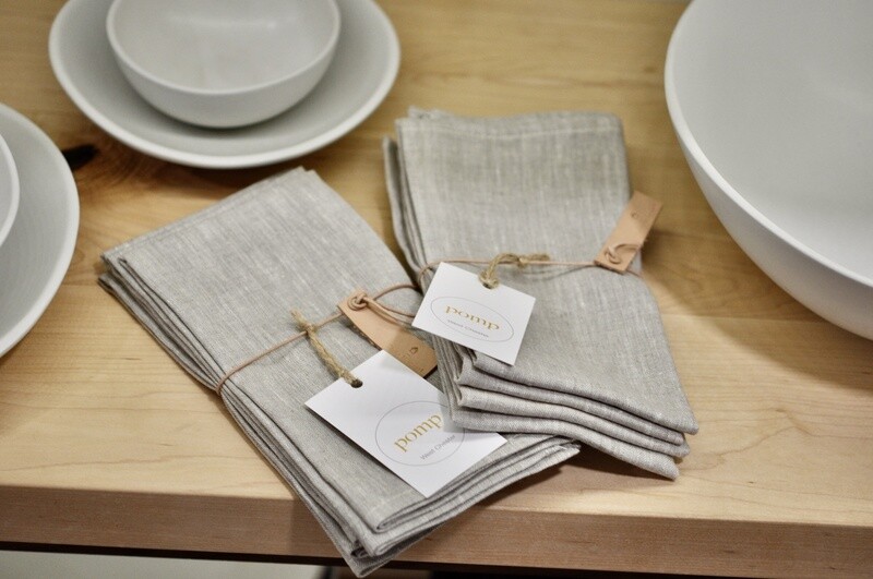 Oatmeal Linen Heirloom Napkin Set