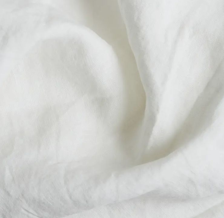 French Flax / Linen Fitted Sheets Only:  White
