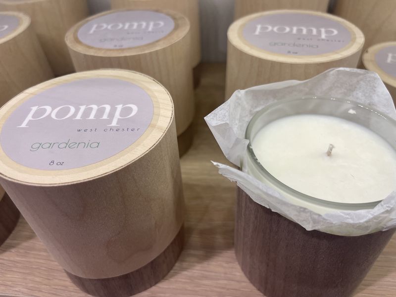 pomp candle:  Gardenia (8oz)