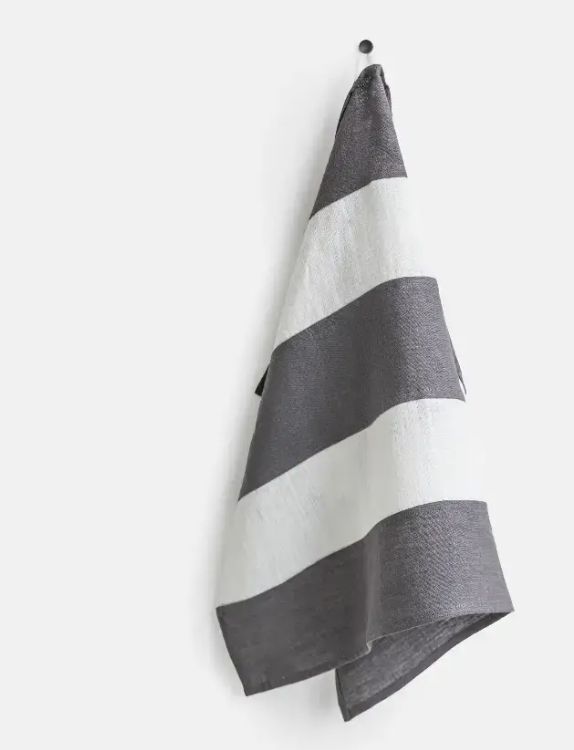 &quot;Zero Waste&quot; Striped Linen Tea Towel
