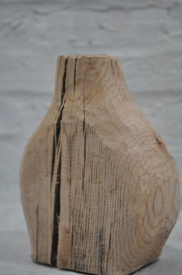 Artifacts: Rustic Centerpiece: Bottle Vase: White Oak