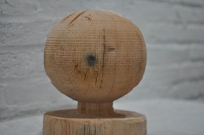 Artifacts: Rustic Centerpiece Vase:  &quot;Orb&quot;:  White Oak
