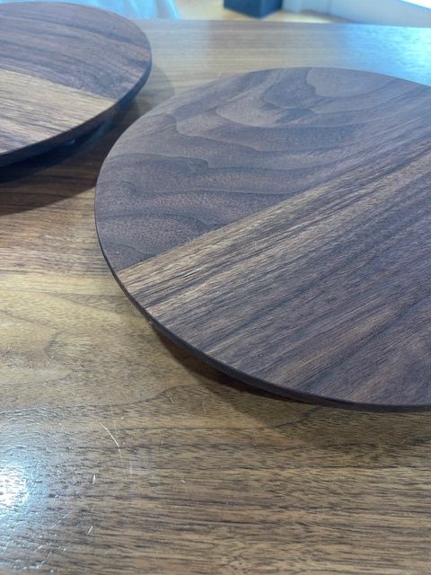 Charcuterie 12&quot; Spinner, Wood Type: Walnut