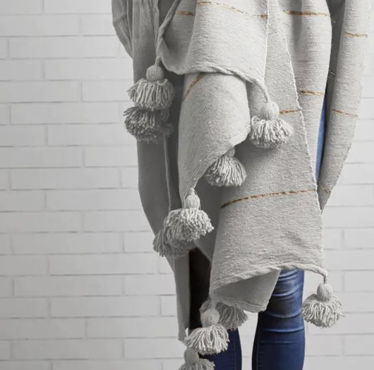 Moroccan  Tassel Blanket