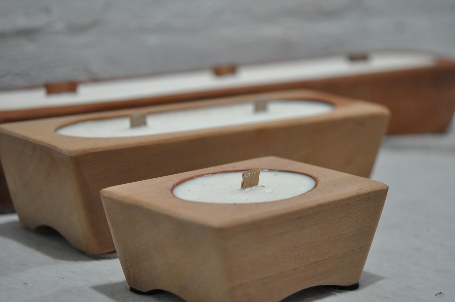 Wood Trough Candle