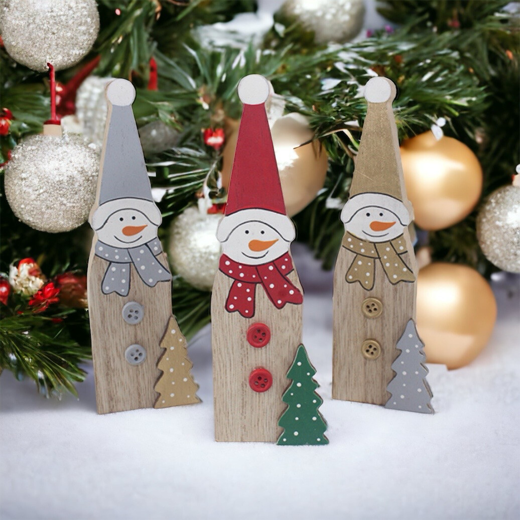 Holzschneemann XL ca. 15x4,8x1,8cm