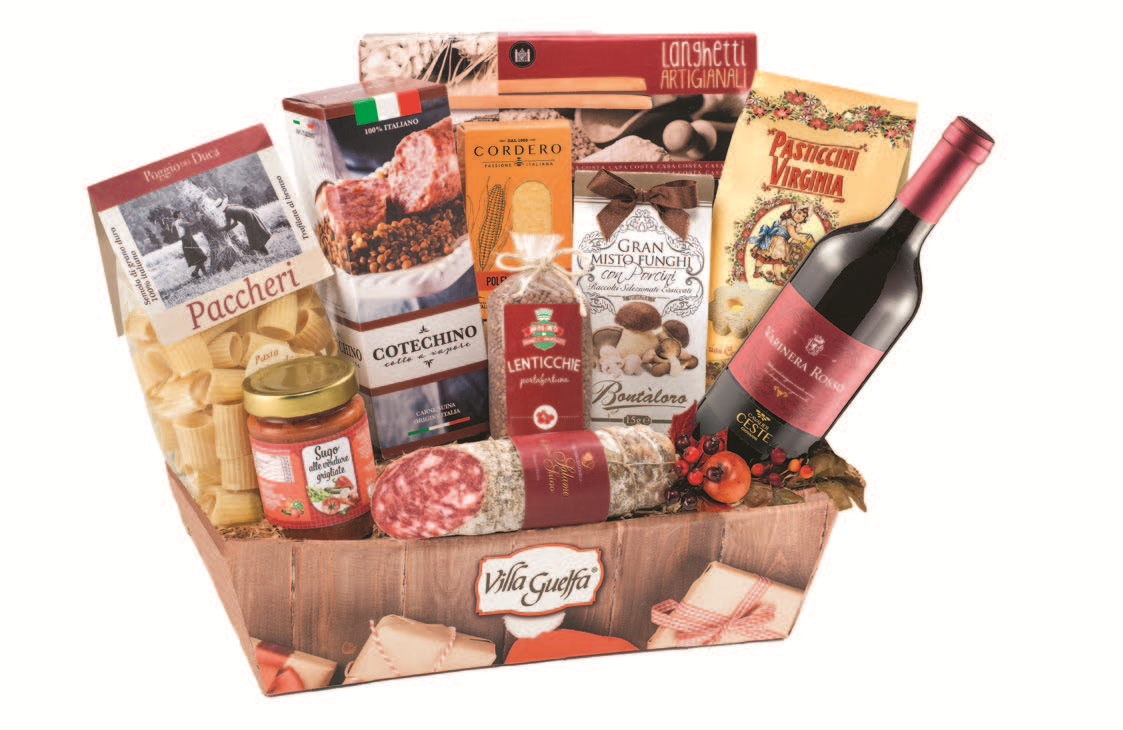 Gastronomico der extra Korb "Genuss" mit 11 Produkten aus Italien
