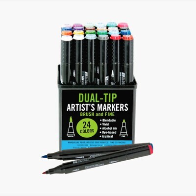 Studio Series Dual Tip Artist's Markers, Set of 24