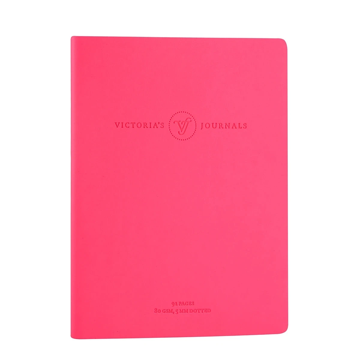 Neon Dotted Grid Journal - Flexy Neon Pink