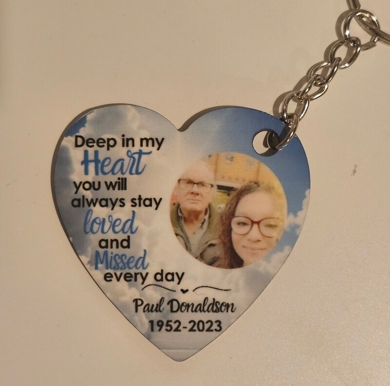 Memorial Heart keyring