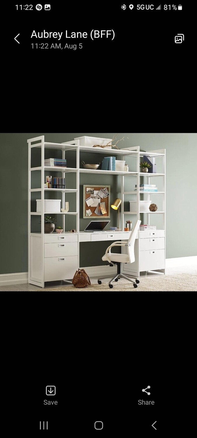 Martha Stewart+Calafornia Closets Desktop with your Perry St white wood grain.