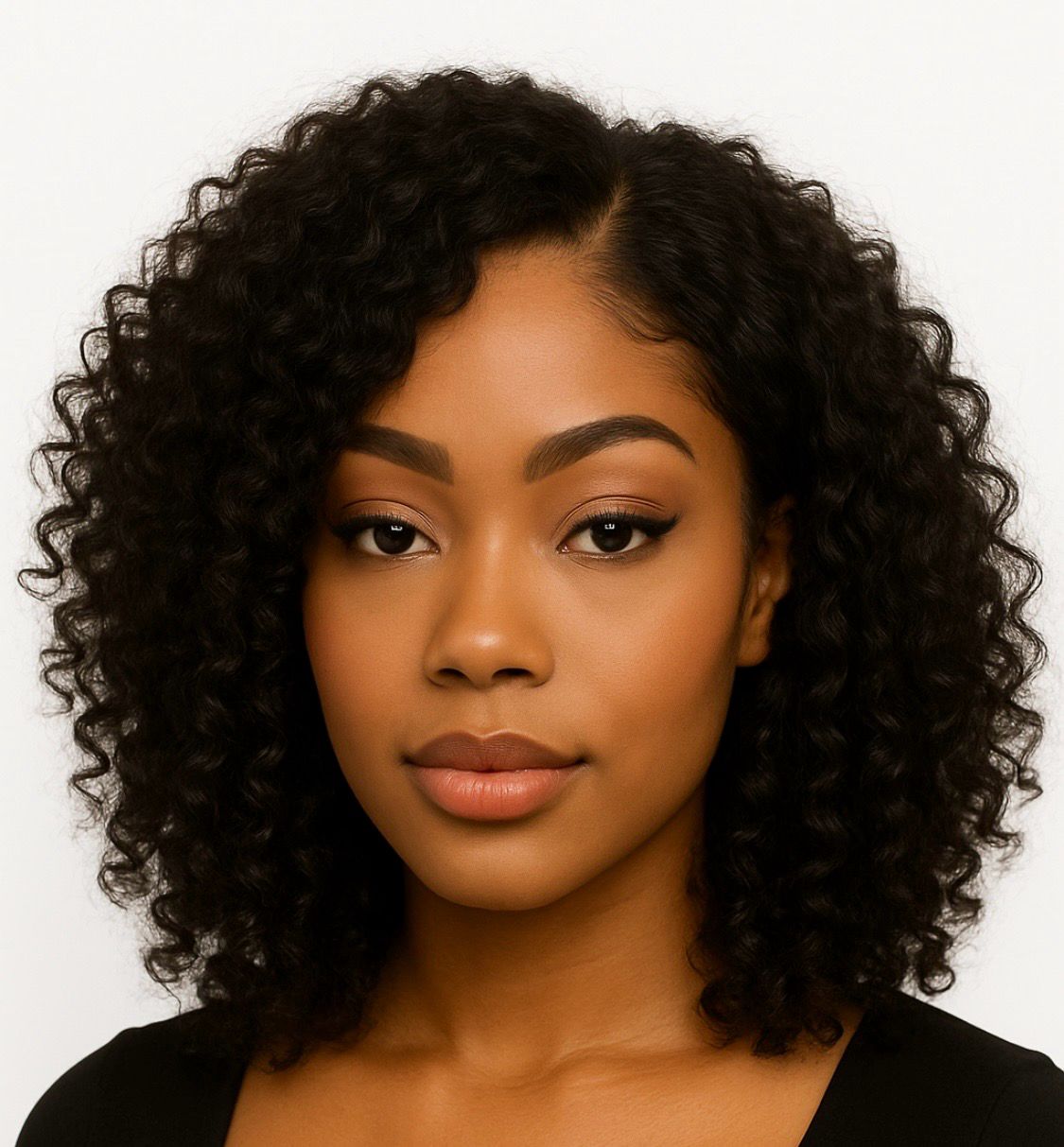 Short Side Part Curly Wig