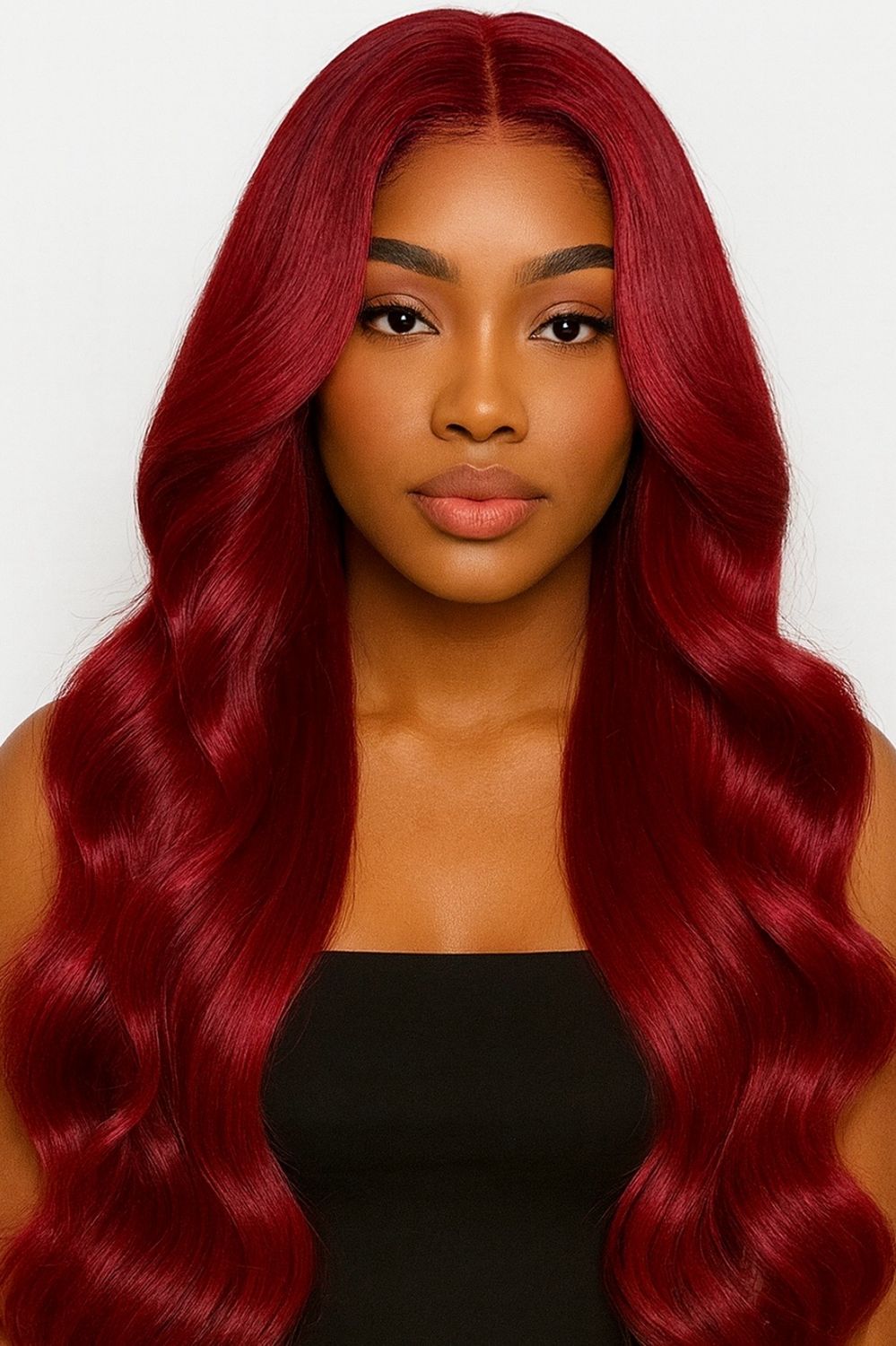 Burgundy Loose Curls Wig