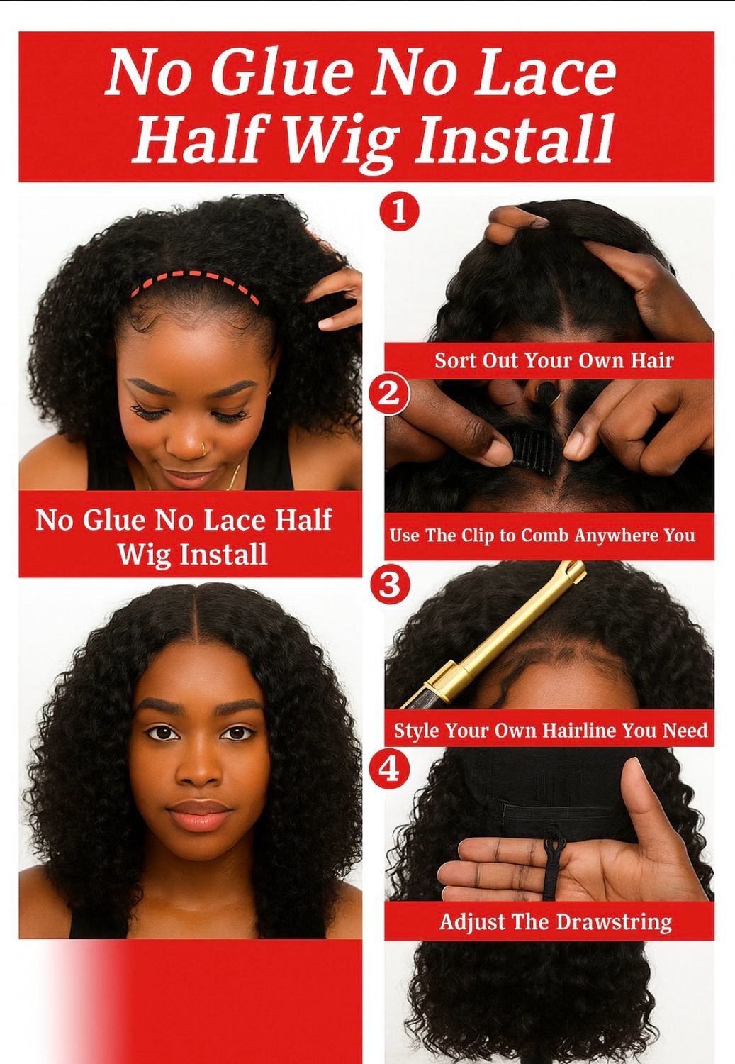Curly Flip Over Wig