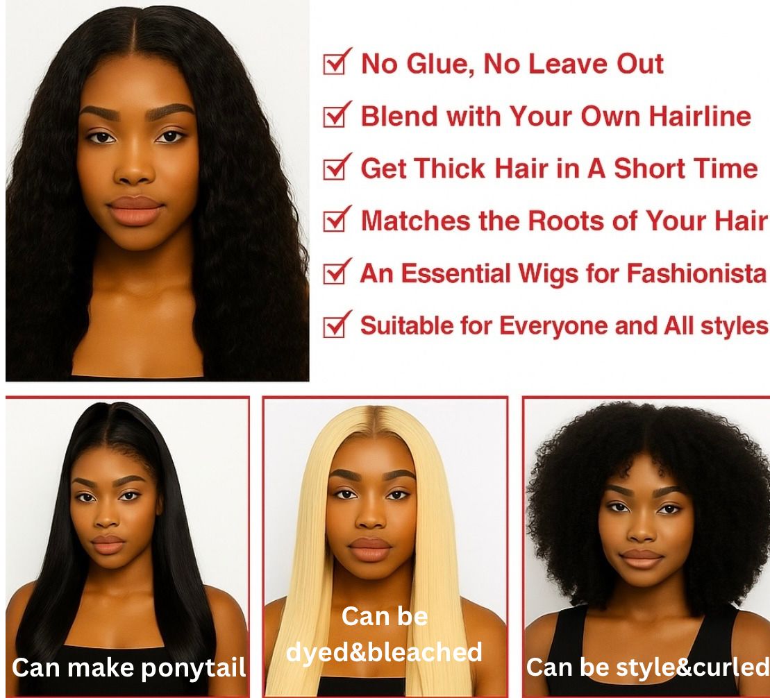 U Part Bob Middle Part Wig