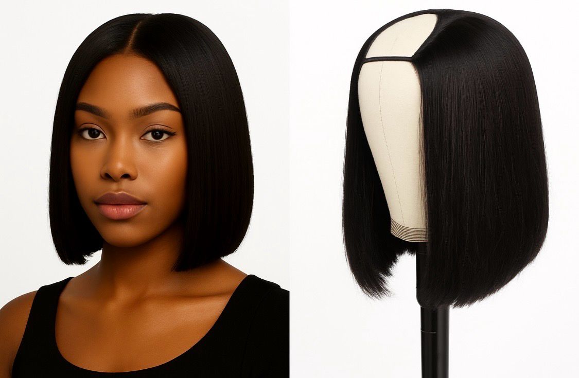 U Part Bob Middle Part Wig