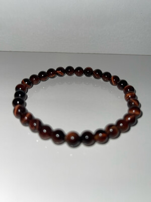 Red Tigers Eye Bracelet - 6mm