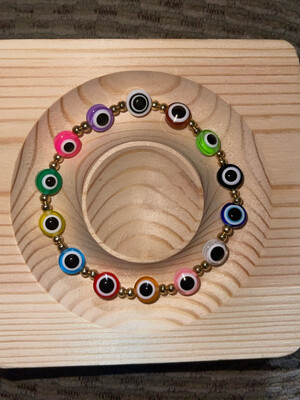 Rainbow Evil Eye Bracelet