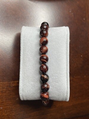 Red Tigers Eye Bracelet - 8mm