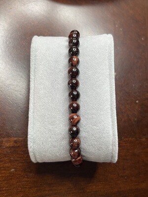 Red Tigers Eye Bracelet - 6mm